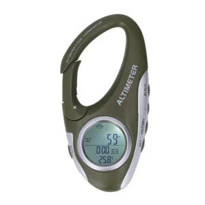 Fockety digital altimeter portable hook design digital barometer with direction clock temperature weather forecast and height display multifunctional altimeter for hiking - product information 2