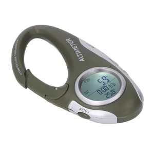 Fockety digital altimeter portable hook design digital barometer with direction clock temperature weather forecast and height display multifunctional altimeter for hiking - product information 3