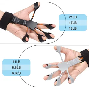 Finger Extensor Exerciser Hand Trainer Fingers Trainer 2 of Adjustable Silicone Hand Trainer Forearm Trainer Grippy Finger Trainer For improves the function and movement of the fingers - Fingertrainer Handtrainer Verstellbarer