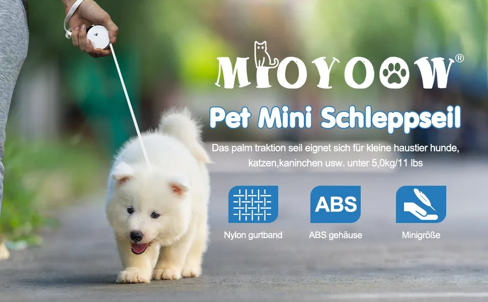 Pet dog roller leash mini inserable dog leash 3m automatic retreat dog leash with reflective rope for small dogs and cats turquoise - product information 1