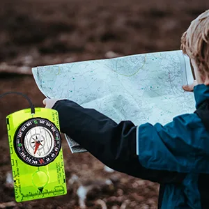 Compass shining with survival outdoors wander waterproof compass children to read cards navigation perfect for camping hiking and outdoor activities - kinder kompass