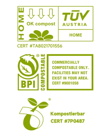 GreFusion Extra Strong 10L organic waste bags with handle 50 pieces Garbage bags with handle 10 liters-50 pieces - GreFusion Kompostierbare Bio Müllbeutel
