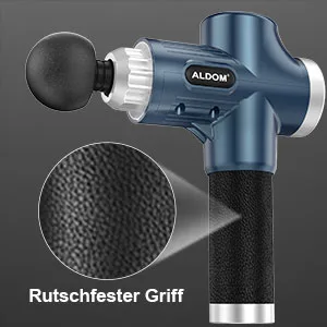 Massage gun aldom massage gun for neck shoulder back massage pistol with 8 massage heads and 30 adjustable speeds electrical massage device blue - product information 4