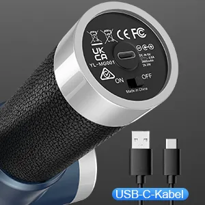 Massage gun aldom massage gun for neck shoulder back massage pistol with 8 massage heads and 30 adjustable speeds electrical massage device blue - product information 7