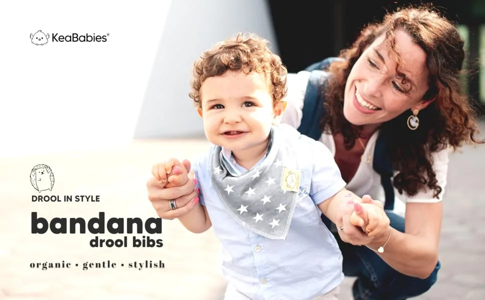 KeaBabies Bandana Bibs 0-36 Months Adventurer 8 Pack - product information 1