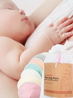 KeaBabies Comfy Nursing Pads Pastel Touch 14 Pack - nursing bamboo bamboobies organic soft breastfeeding maternity nipplecovers pad pads nipple cover