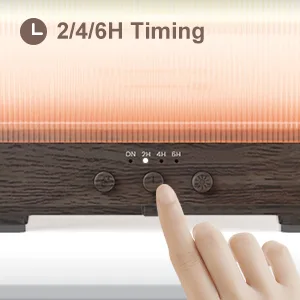Flames aroma diffuser upgrade 6-color-light essential oils diffuser flame effect diffuser cooler fog humidifier at home office room fragrance or yoga-waterless automatic switch-off 300ml brown wood grain - Aromatherapie-Diffusor home