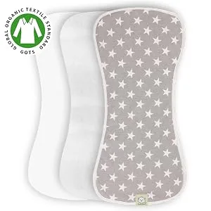 KeaBabies Organic Burp Cloths Soft White 5 Pack - burpcloth-baby-feeding-spitouts-spitups-toddler-child-mother-parent-parents-burping-milk-infant-baby