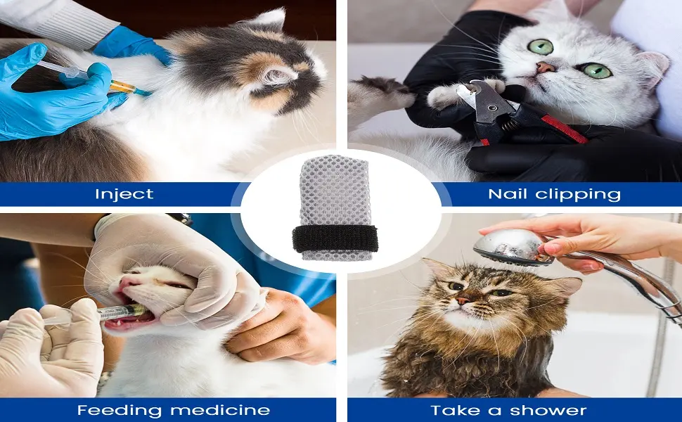 Anti-scratch shoes for cats-adjustable cat shoes for scratching polyester cat pawn protection cat-anti-slip socks for kitten - katzenschuhe