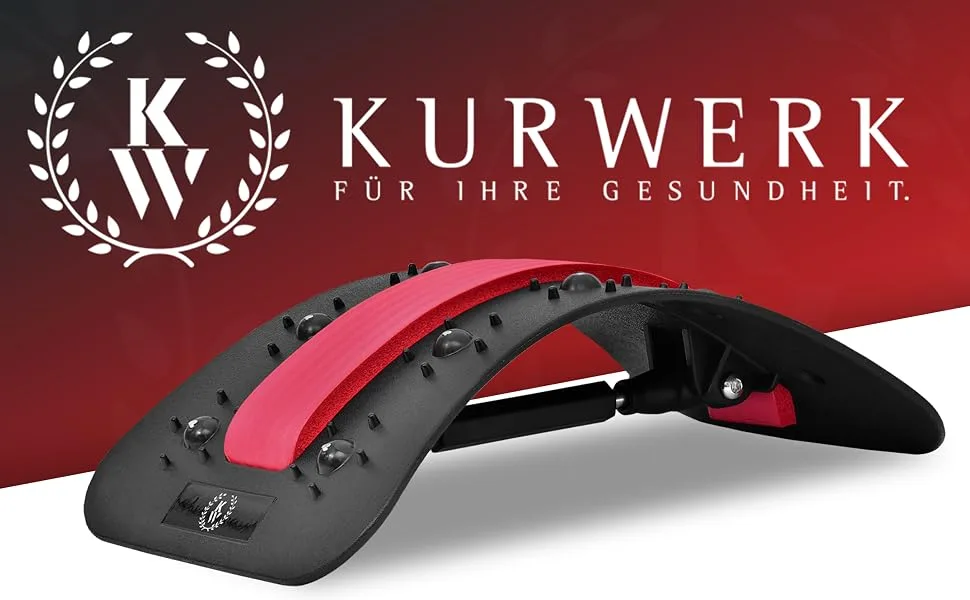 Kurwerk 2024 Presented: Premium Back extensor Magnnetfeld therapy incl.German guidance and belt - turning mechanism for the individual step setting - device backer (back trainer) - 1. Cover