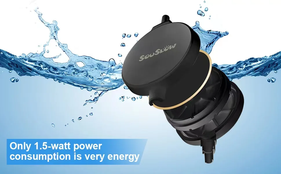SOUSLOW Aquarium Air Pump Mini Air Pump Oxygen with Bubble Stone and Check Valve 1.3 W 0.45L/H - SOUSLOW Luftpumpe Aquarium