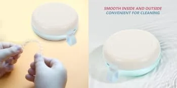 Healeeved prosthesis box dental dinner dental box dental box prosthesis dinner denture box retainer box prosthesis tea container outdoor travel picnic denture cup white blue - product information 4