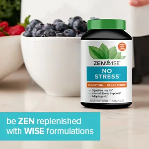 Zenwise Health DigeSTRESS Digestion + Relaxation 60 Capsules - zen replenished wise formulations