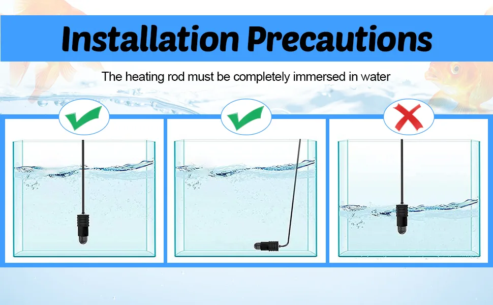 MiOYOOW Aquarium Heater 10W/20W/30W Adjustable Aquarium Heater Rod with Digital Display for Small Turtle Tanks under 8L 30W - product information 6