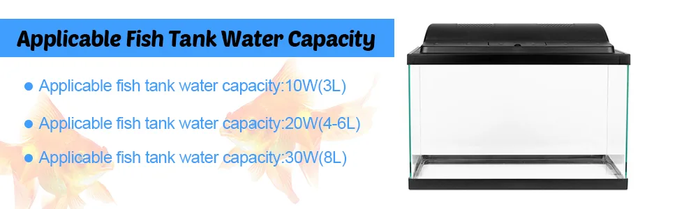 MiOYOOW Aquarium Heater 10W/20W/30W Adjustable Aquarium Heater with Digital Display for Small Turtle Tanks under 8L 10W - product information 7