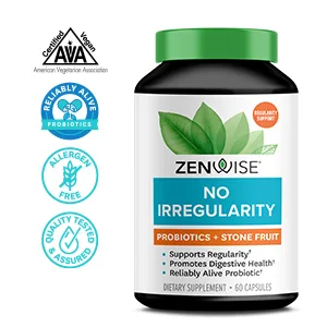 Zenwise Health Wise 'N' Regular 60 Vegetable Capsules - certified vegan ava wise n regular allergen free reliably alive