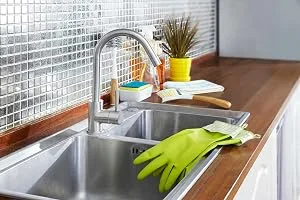 Full Circle Splash Patrol Natural Latex Cleaning Gloves Size S/M Grey 1 Pair - product information 5