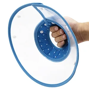 Vivifying pet hews adjustable from 20-24.5 cm lightweight protective collar for puppies small dogs and cats (blue-l) blue-L - Halskrause Hund