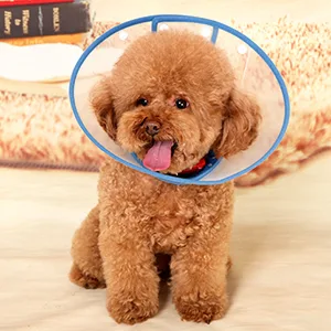 Vivifying pet hews adjustable from 20-24.5 cm lightweight protective collar for puppies small dogs and cats (blue-l) blue-L - Halskrause Hund