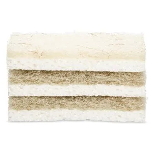 Full Circle Cleana Colada  Heavy-Duty Coconut Scrubber Sponges 2 Packs - full circle, sponge, beachy, scour pad, clean