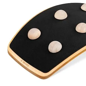 Navari's back extensor neck extension made of wood - backhore stretcher for back spine neck - back trainer including instructions - Rückenstrecker