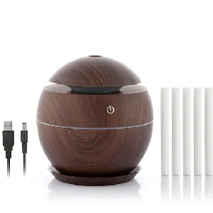 Innovagoods IG814588 Dark Pent Mini aroma diffuse humidifier dark walnut acrylic nitrilbuta service multicolored - Diffusor, Aroma-Diffuser, Aromatherapie, Aromen, Essenzen, Lufterfrischer