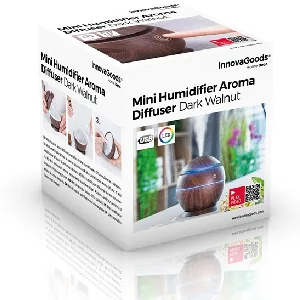 Innovagoods IG814588 Dark Pent Mini aroma diffuse humidifier dark walnut acrylic nitrilbuta service multicolored - Diffusor, Aroma-Diffusor, Spender, Aroma-Spender, Aromatherapie, Aromen