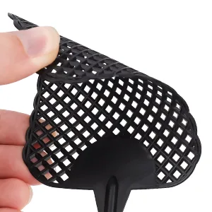Flying swatter 3 pieces flaps pull -out pest control with integrated mosquito scrap for used to ward off fly wasps mosquitoes and other insects (black blue pink) - Fliegenklatsche Gute Flexibilität