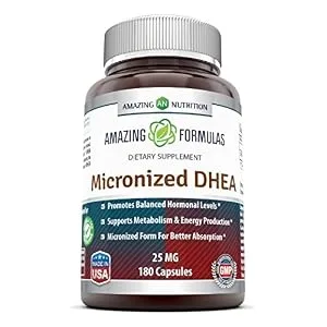 Amazing Nutrition Micronized DHEA 25 mg 180 Veggie Capsules - product information 2