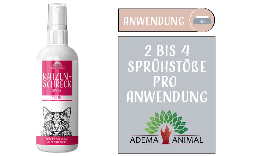 Adema Animal cat fright spray for inside + outside cat distributor & cats defense spray - antique spray - educational spray with 100 ml content - product information 3