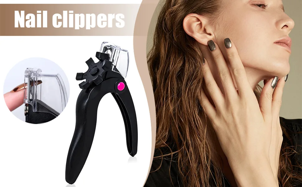 Wrong acrylic nail clippers professionally adjustable art nail trimmer nail catcher trimmer with rotary plate for different nail shapes black - product information 1
