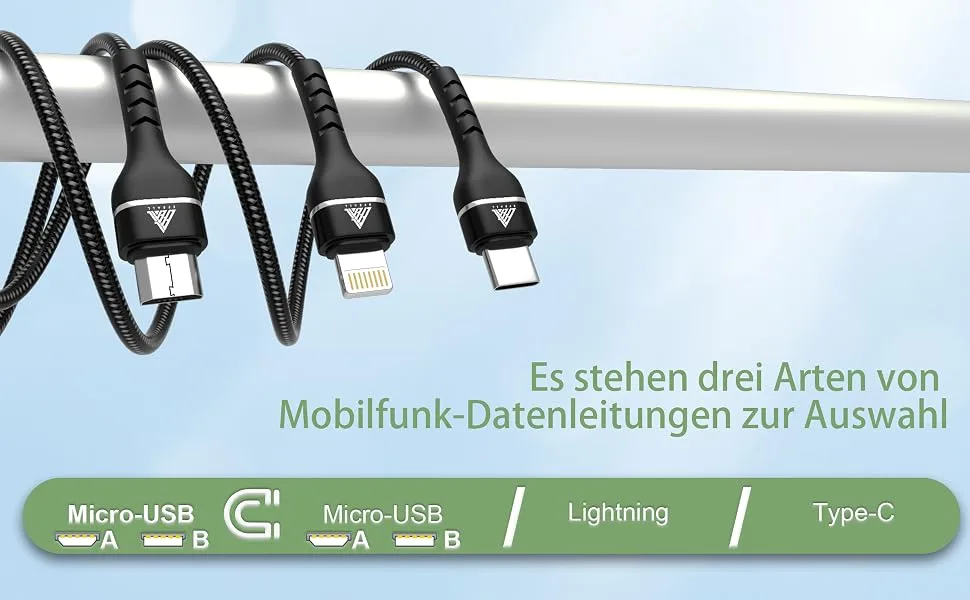 EFEALL E-bike charging cable for Lightning for Bosch Intuvia Kiox Nyon (Alt) E-Bike Display Micro USB on Lightning charging cable for bicycle computers 35cm Length OTG Function Cable for iPhone Lightning Micro USB A/B on Lightning Nylon - EFEALL EBike bosch intuvia ladekabel iphone