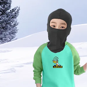 Eskvom Kids Ski Mask Balaclava Thin Helmet Liner Face and Neck Mask for Boys and Girls Black - Kindergröße (Einheitsgröße)