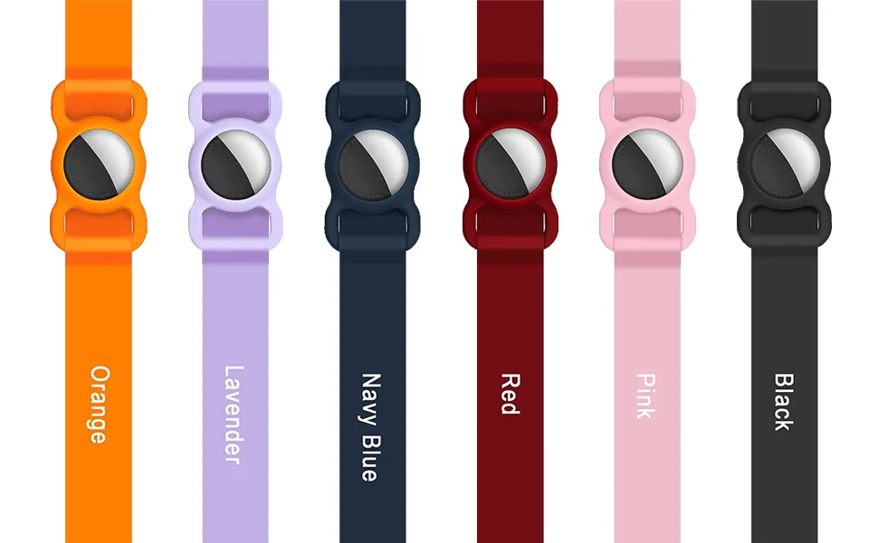 Searchy pet silicone protective cover for Apple Airtag GPS Finder dog cat collar loop pet loop holder for air_tag for Apple locator tracker anti-light device lilac - Airtag-Hülle