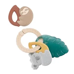 Itzy Ritzy Itzy Keys Multi-Stage Teething Keys 3+ Months Tropical 1 Count - itzy ritzy, teething keys, teething ring, water teether, silicone teether