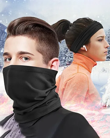HASAGEI balaclava storm mask motorcycle bicycle ski tube scarf soft and light for women and men 36-54 black - HASAGEI