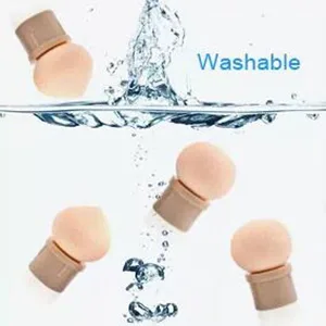 2 Pieces Nail Dust Remover Brush Nail Art Rendering Sponge Stippling Brush Head Ombre Sponge Brush with 4 Spong Heads - nail sponge