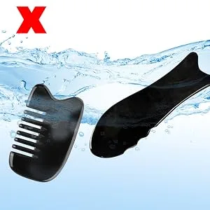EQLEF Gua Sha Massage Tools Horn Gua Sha Comb and Buffalo Horn Gua Sha Guasha Massage Tool Board (2 Pieces) - Horn Gua Sha tools