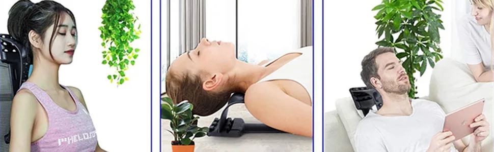 YGMXZL backhillers posture correction neck and shoulder relaxer (2 in 1) back massage support with magnetic pearls back stretcher 3 steps adjustable (green) - Überall einsetzbar