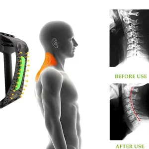 YGMXZL backhillers posture correction neck and shoulder relaxer (2 in 1) back massage support with magnetic pearls back stretcher 3 steps adjustable (green) - den Schmerz lindern