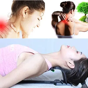YGMXZL backhillers posture correction neck and shoulder relaxer (2 in 1) back massage support with magnetic pearls back stretcher 3 steps adjustable (green) - Nackenzuggerät