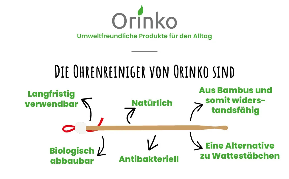 Bamboo Oriculi 6x - Ecological ear treatment for replacement cotton stem - ohrenreiniger