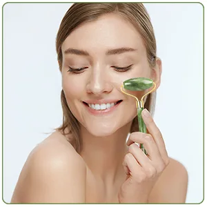 Jade roller set for face Gua Sha Stein Massageet Face massage device natural cockroach stone massage tools with mask brushes for anti-aging - Verwenden Sie ein Massageroller, um das gesamte Gesicht sanft zu massieren