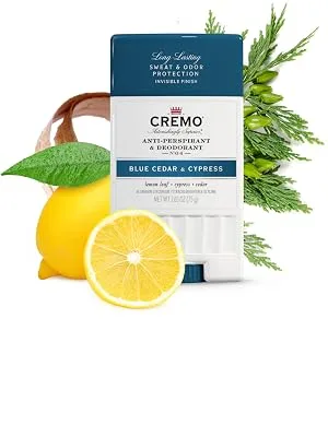 Cremo Anti-Perspirant & Deodorant No. 04 Blue Cedar & Cypress 2.65 oz (75 g) - blue cedar