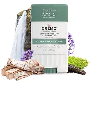 Cremo Anti-Perspirant & Deodorant No. 10 Silver Water & Birch 2.65 oz (75 g) - APDEO_SilverWater_lockup