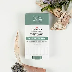 Cremo Anti-Perspirant & Deodorant No. 10 Silver Water & Birch 2.65 oz (75 g) - Silver Water & Birch