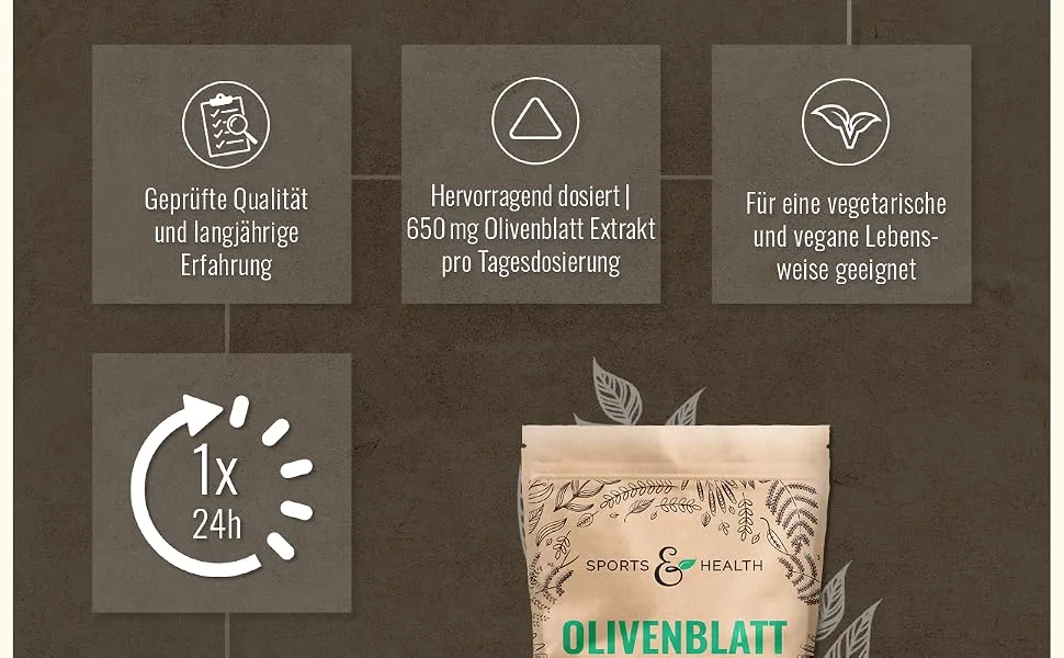 Olive leaf extract capsules 200 olive leaf capsules with 650mg olive leaf extract olive leaves - olivenblatt kapseln