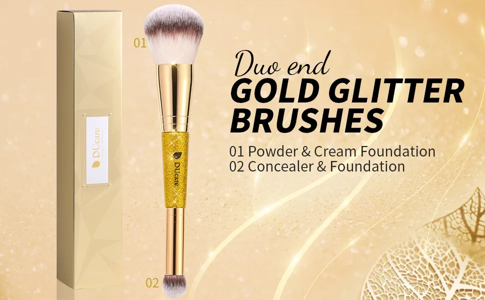 Ducare Foundation brush - contour bronzer makeup brush double ended makeup brush for blending liquid powder concealer cream cosmetics blush buffe 1 - product information 2
