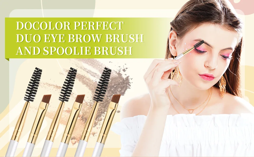 Docolor eyebrow brush eyebrow brushes 3 pieces multifunction make -up brush eyebrows brush eyelash brushes black 3 pieces black - Augenbrauenpinsel