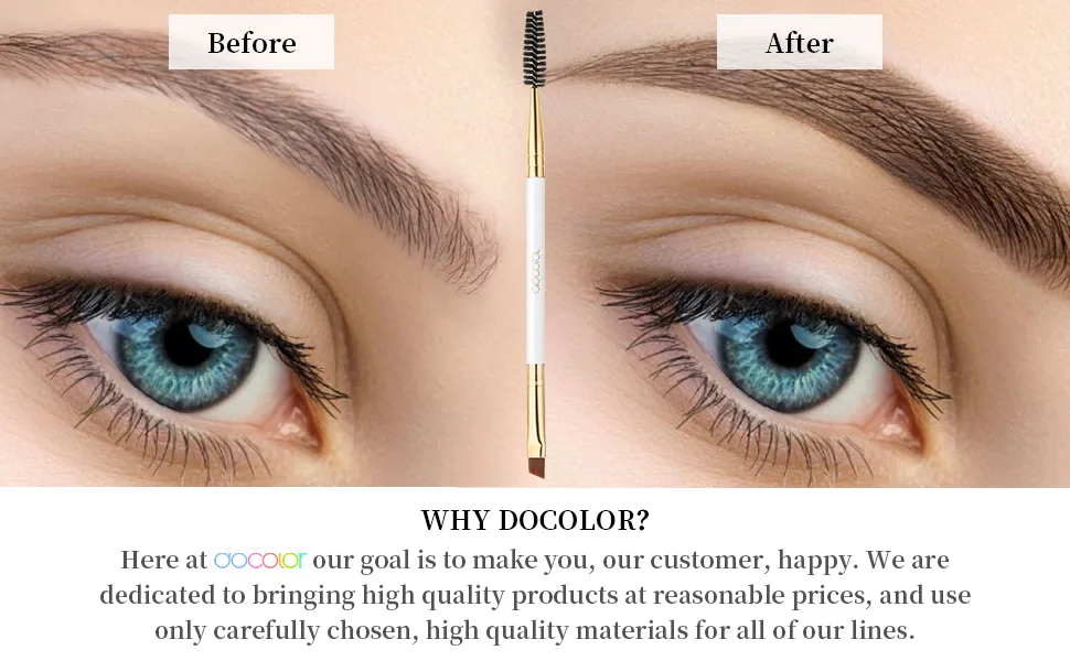 Docolor eyebrow brush eyebrow brushes 3 pieces multifunction make -up brush eyebrows brush eyelash brushes black 3 pieces black - Augenbrauenpinsel